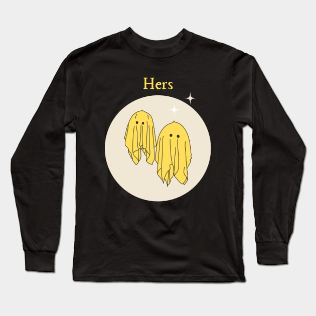 Hers Ghost Couple style 2 Long Sleeve T-Shirt by Artsy2Day